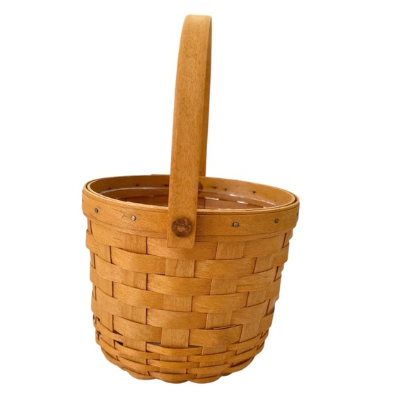 Longaberger Retired Vintage Never Used Fruit Basket With Plastic Liner - Picture 10 of 10